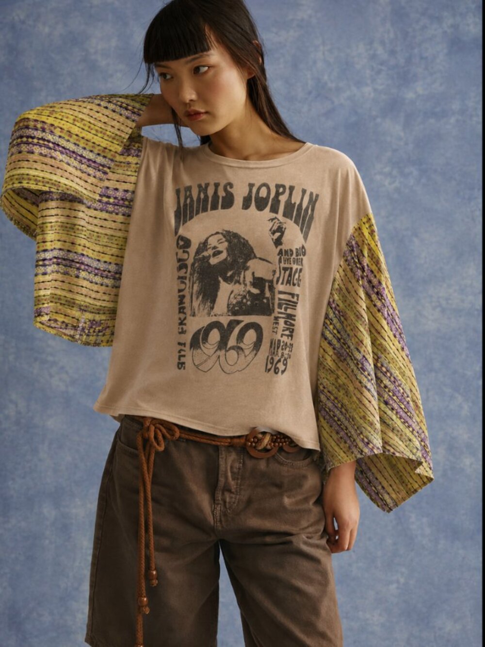 BLUE VELVET JANIS JOPLIN PONCHO TEE TOP NWT